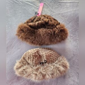 2 Fur Bucket Hats